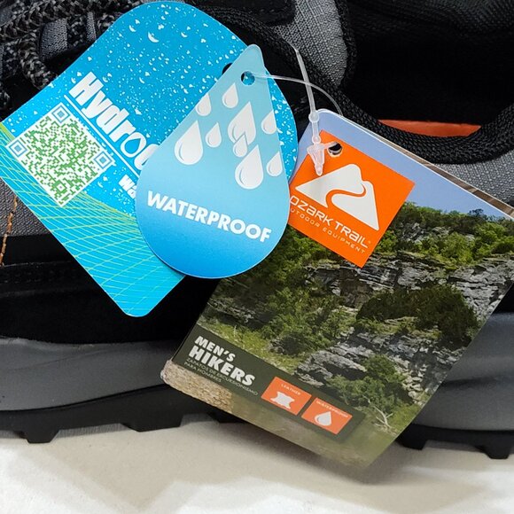 Ozark Trail Waterproof Hikers Low-Top Men's 7 Leather Upper Outdoor Trail NIB - Picture 11 of 11